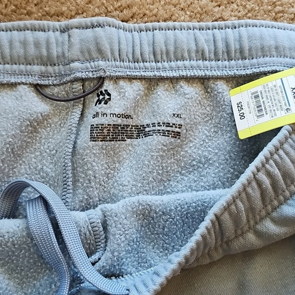 All In Motion Blue Cotton Fleece Jogger Pants Size XXL